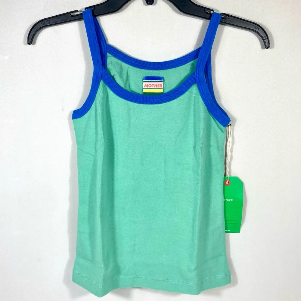 Mother The Open Arms Tank Top Neptune Green And Blue Aster XS M NWT - Picture 7 of 16